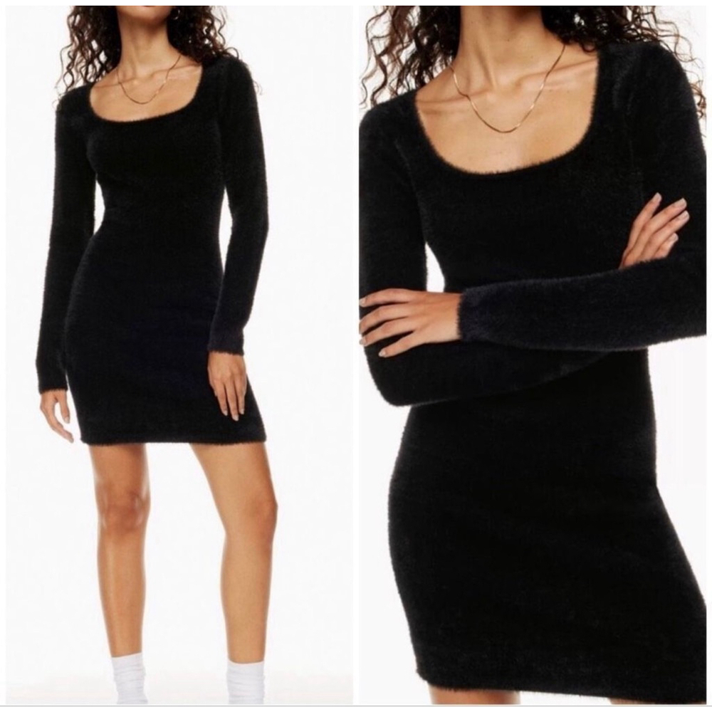 NEW with tags Aritzia Sunday Best Black Montgomery Mini Dress S